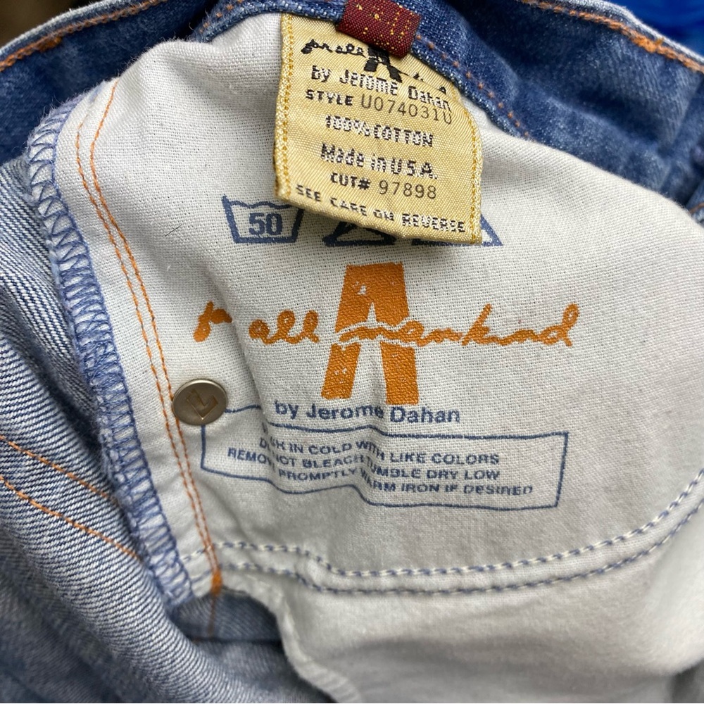 7 For All Mankind By Jerome Dahan Jeans Bootcut Low Rise Pocket Detail Sz 28 - Picture 11 of 13